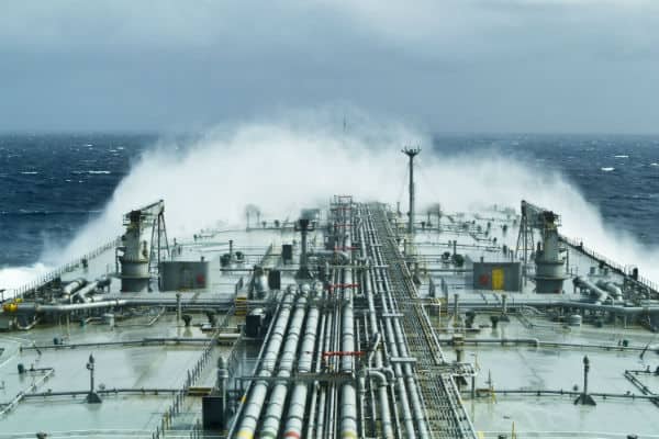 Tanker at sea