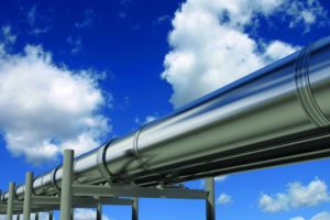 Pipeline with blue sky