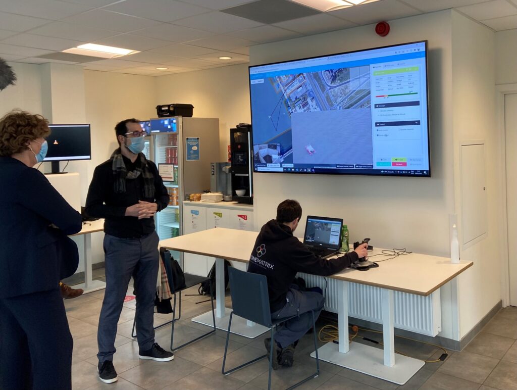 Minister De Sutter monitors drone images