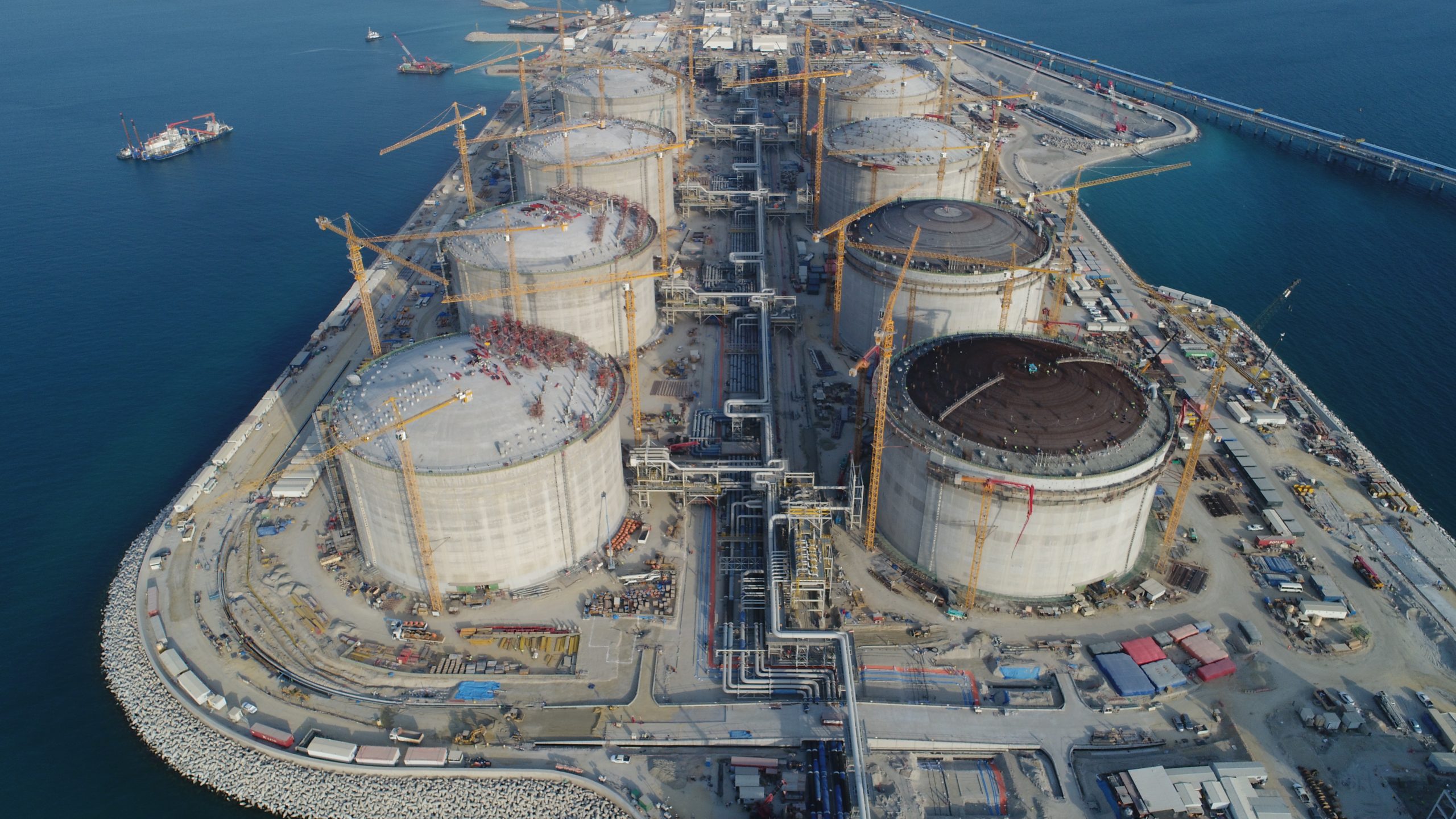 Al Zour LNG terminal during construction