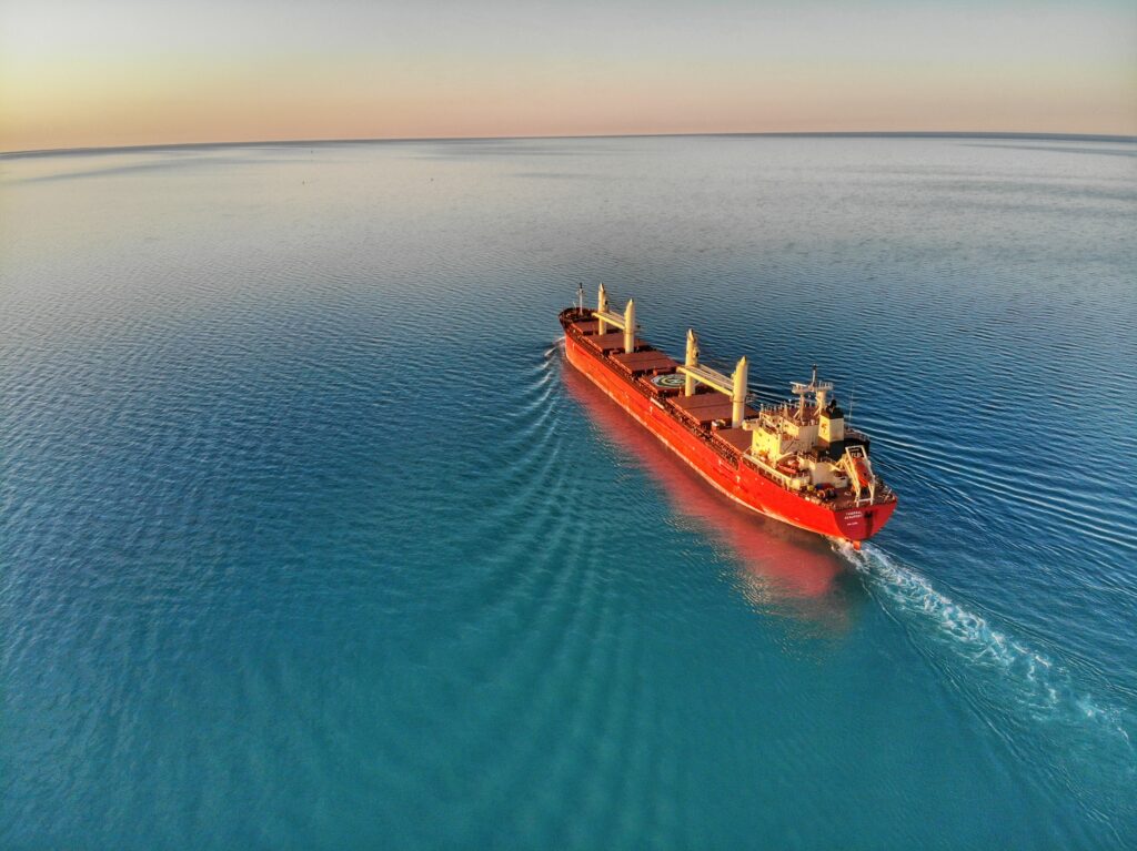 Large LNG carrier on the ocean