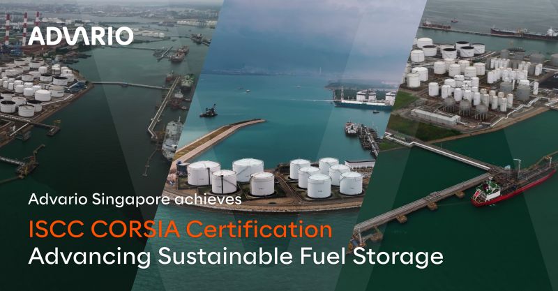 Advario Singapore Achieves ISCC CORSIA Certification
