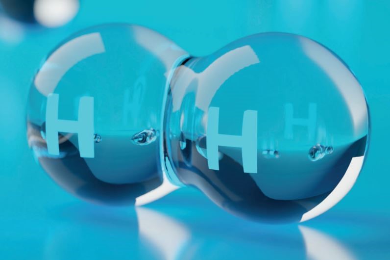 Image showing blue hydrogen molecule concept